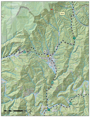 Weaverville Community Forest > East Branch Landslide 2011 TOUR